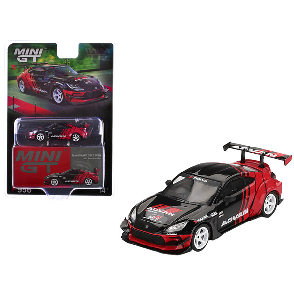 Mini GT Toyota GR86 HKS Advan Black/Red 1/64 Diecast