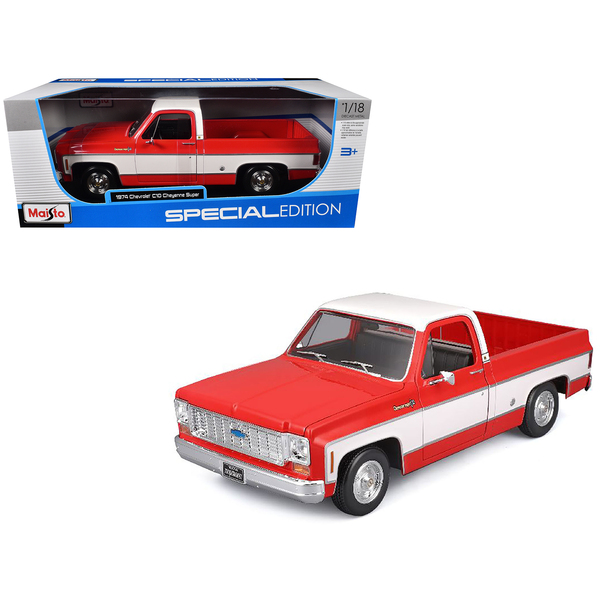 Maisto 1974 Chevrolet C10 Pickup Truck Red/White 1/18 Diecast