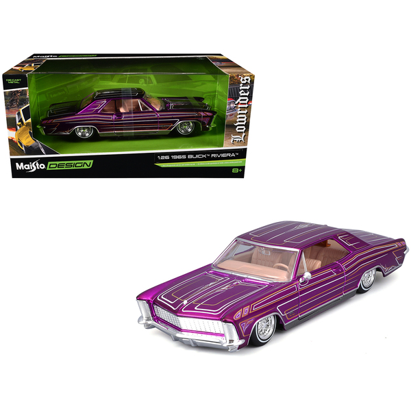 Maisto 1965 Buick Riviera Lowrider Purple 1/26 Scale