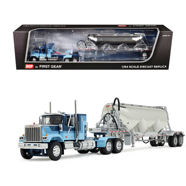 First Gear GMC General Tank Trailer Blue 1/64 Scale