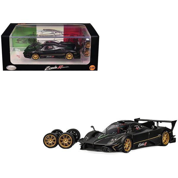 Pagani Zonda Revolucion Black Carbon 1/64 Diecast Model by CM Model