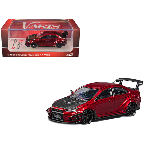 CM Models Mitsubishi Lancer Evo X Varis 1/64 Red Metallic/Carbon