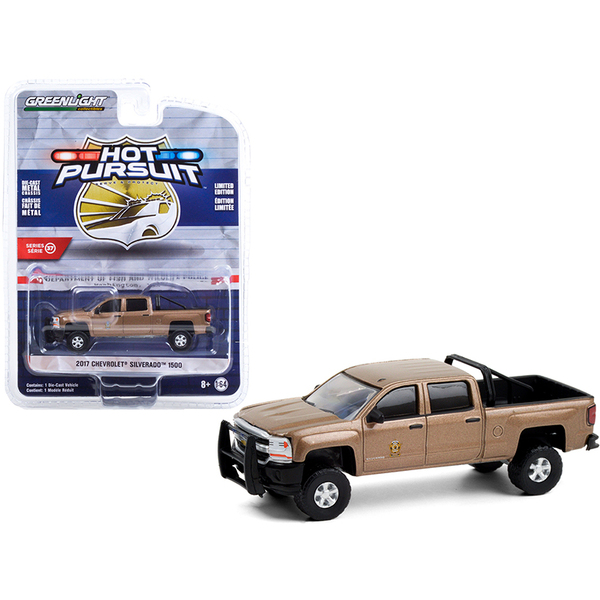Greenlight 2017 Chevy Silverado 1500 Brown Metallic Police Truck 1/64