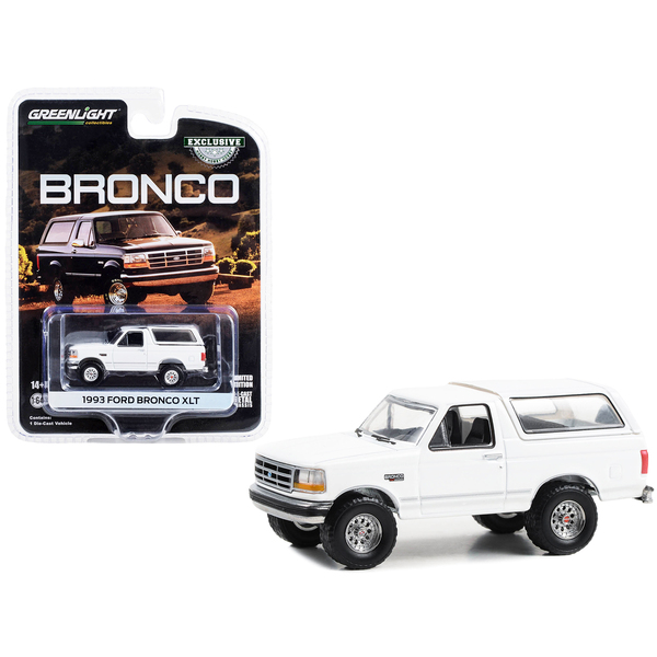 Greenlight 1993 Ford Bronco XLT Oxford White 1/64 Model