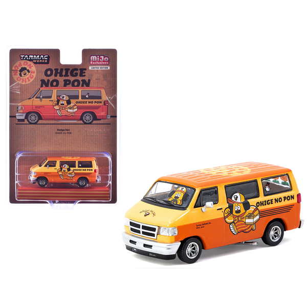 Tarmac Works Dodge Van "Ohige no Pon" Orange 1/64 Diecast