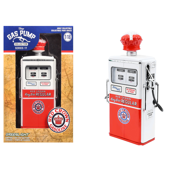 Greenlight 1954 Tokheim 350 Gas Pump "Red Crown" 1/18