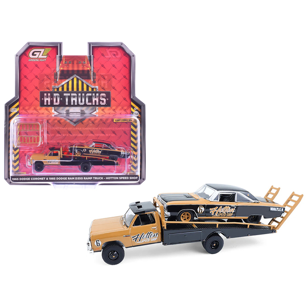 Greenlight 1985 Dodge Ram D350 Ramp Truck & 1965 Dodge Coronet Set