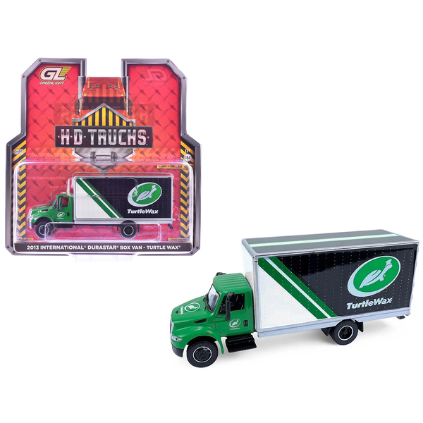 Greenlight 2013 International Durastar Box Van Turtle Wax Diecast - 1/64 Scale