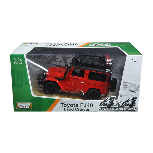 Motormax Toyota FJ40 Land Cruiser Red 1:24 Diecast Model