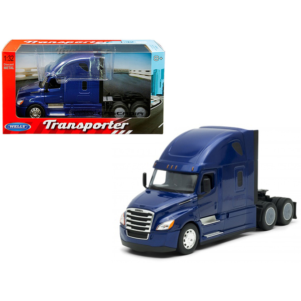 Welly Freightliner Cascadia Blue "Transporter" 1:32 Diecast Truck