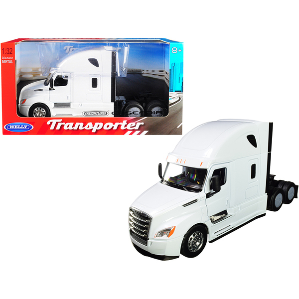 Welly Freightliner Cascadia Transporter White 1/32 Model