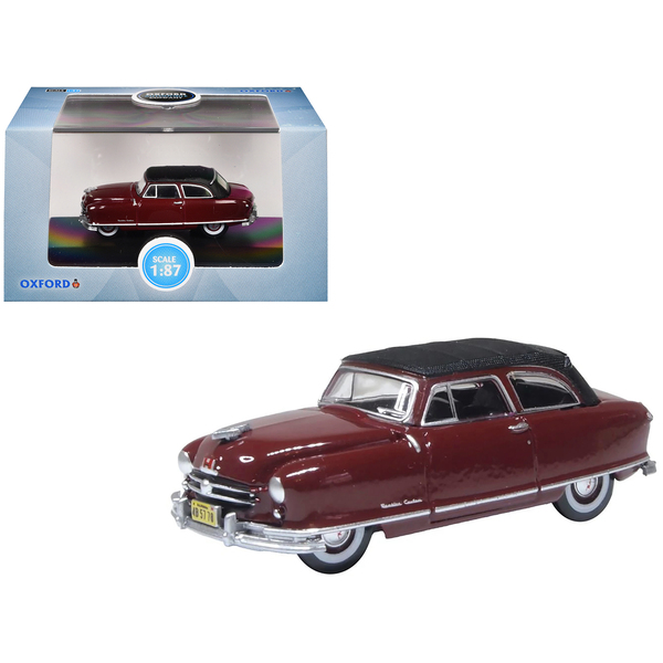 Oxford Diecast Nash Rambler Convertible (Closed) - Sunset Maroon 1/87