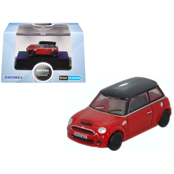 Oxford Diecast Mini Cooper S RHD Chili Red 1/148 Scale