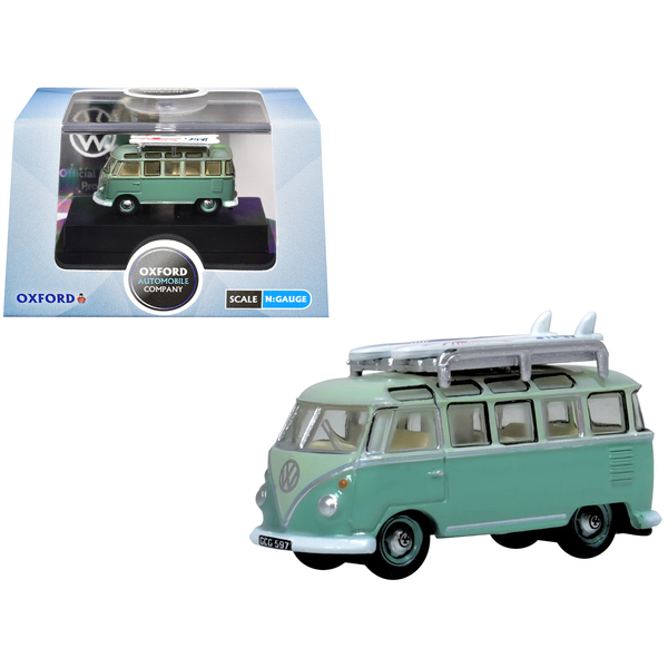 Oxford Diecast VW T1 Samba Bus Green Two-Tone 1/148 Scale