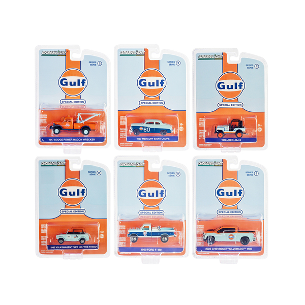 Greenlight "Gulf Oil Special Edition" Series 2 1/64 Scale Car Set