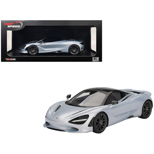 McLaren 750S Ice Silver Metallic 1/18 Model Car